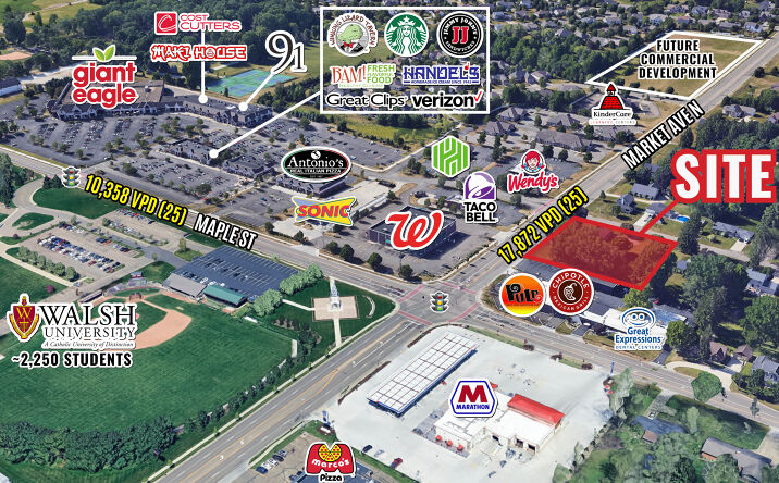 Pictures of Land property located at 6434 Market Ave N, Canton, OH 44721 for lease - image #1