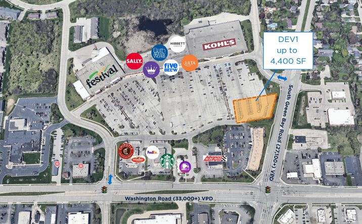Pictures of Retail, Land, Restaurant property located at 5542 Washington Avenue, Racine, WI 53406 for lease - image #1
