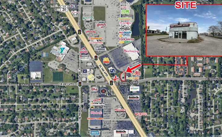 Pictures of Retail property located at 1240 East Stop 11 Road, Indianapolis, IN 46227 for lease - image #1