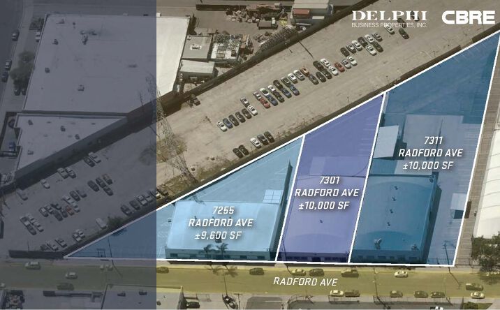 Pictures of Industrial, Special Purpose property located at 7255, 7301 & 7311 Radford Ave, North Hollywood, CA 91604 for lease - image #1