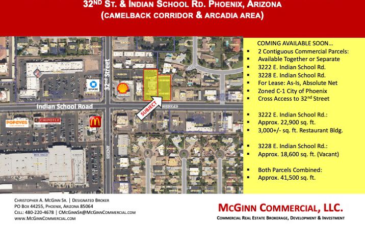 Pictures of Retail, Land property located at 3228 East Indian School Road, Phoenix, AZ 85018 for lease - image #1