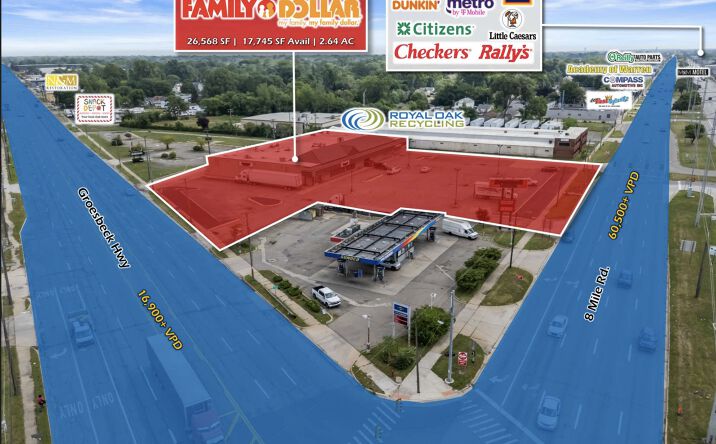 Pictures of Retail, Land property located at 11815 8 Mile Road, Warren, MI 48089 for lease - image #1