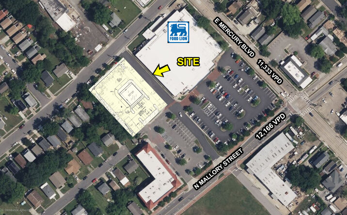 Pictures of Retail, Land, Restaurant property located at 95 N. Mallory Street, Hampton, VA 23663 for lease - image #1