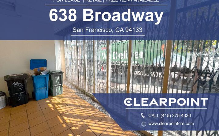 Pictures of Retail, Office, Special Purpose property located at 638 Broadway, SF, CA 94133 for lease - image #1
