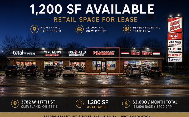 Pictures of Retail, Office, Restaurant property located at 3782 West 117th Street, Cleveland, OH 44111 for lease - image #1