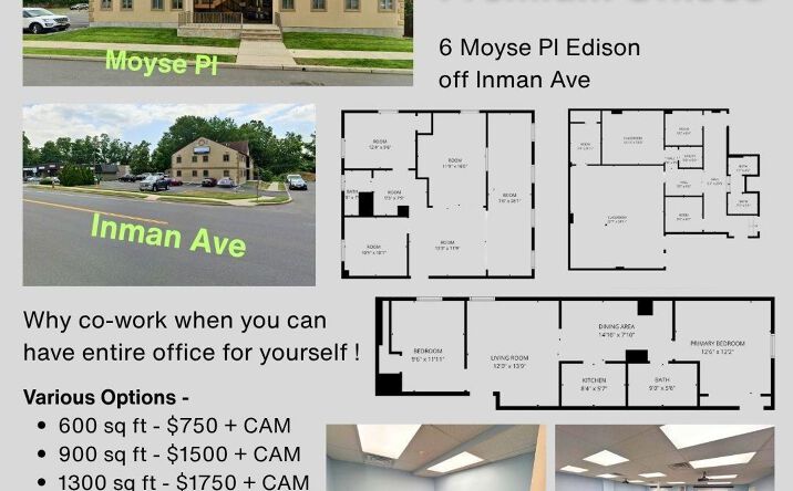 Pictures of Office property located at 6 Moyse Place, Edison, NJ 08820 for lease - image #1
