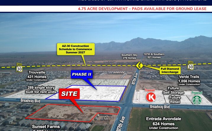 Pictures of Land property located at NWC 107th Ave & Broadway Blvd, Avondale, AZ 85353 for lease - image #1