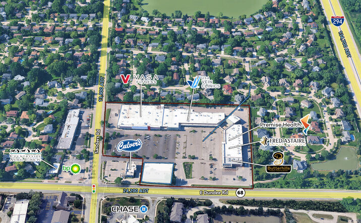 Pictures of Retail property located at SWC Dundee Road & Sanders Road, Northbrook, IL 60062 for lease - image #1