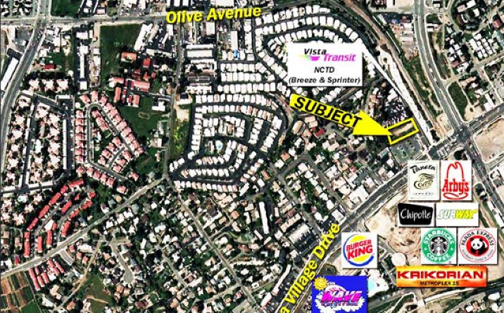 Pictures of Retail, Land property located at 130 Olive Avenue ( Ground Lease ), Vista, CA 92083 for lease - image #1