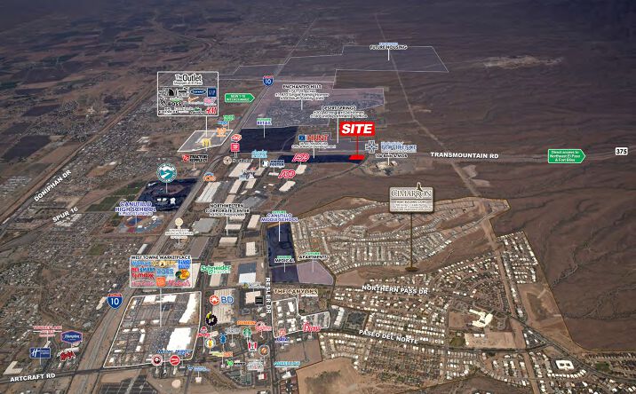Pictures of Land property located at SWC Transmountain & Resler, El Paso, TX 79912 for lease - image #1