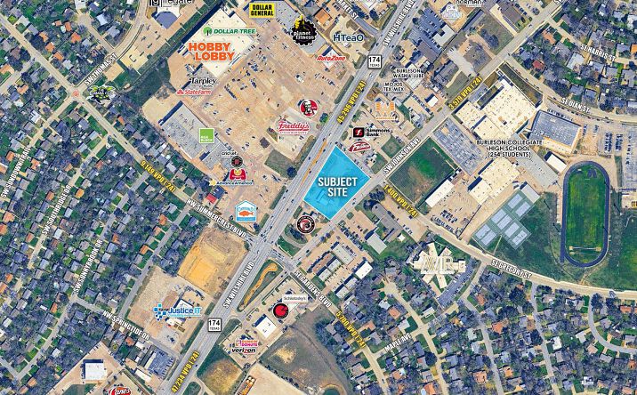 Pictures of Land property located at NEC SW Wilshire Blvd & SE Gardens Blvd, Burleson, TX 76028 for lease - image #1