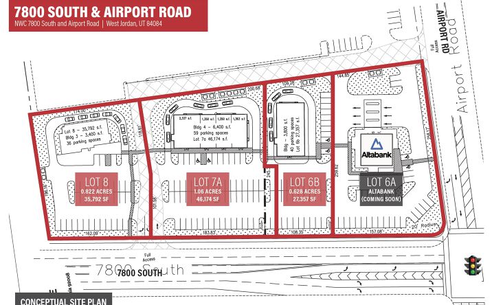 Pictures of Retail, Industrial, Land property located at NWC 7800 South and Airport Road, West Jordan, UT 84084 for lease - image #1