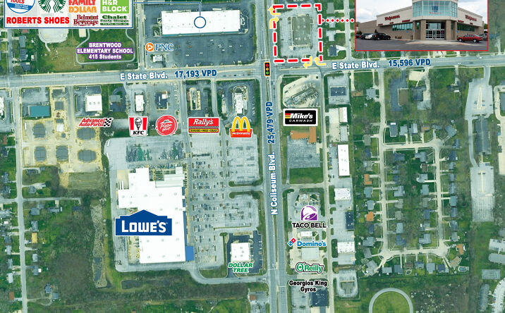 Pictures of Retail property located at 2410 North Coliseum Boulevard, Fort Wayne, IN 46805 for lease - image #1