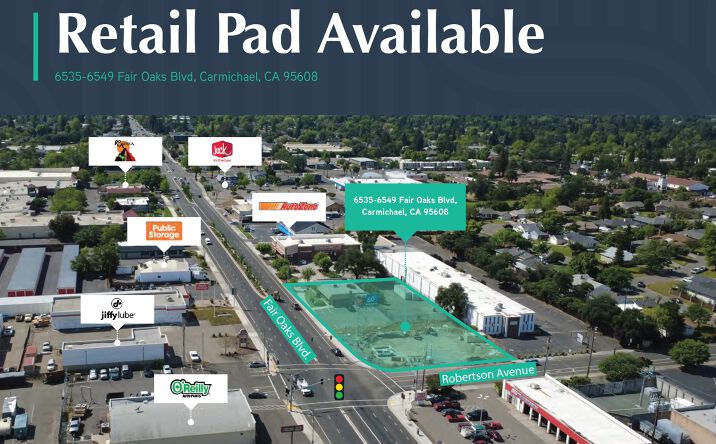 Pictures of Retail, Land, Special Purpose property located at 6535 Fair Oaks Boulevard, Carmichael, CA 95608 for lease - image #1