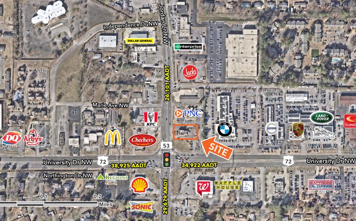 Pictures of Retail, Restaurant property located at 3820 University Drive Northwest, Huntsville, AL 35816 for lease - image #1