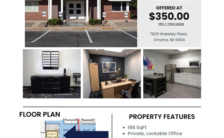 Pictures of Office, Special Purpose property located at 7820 Wakeley Plaza suite 2, Omaha, NE 68114 for lease - image #1