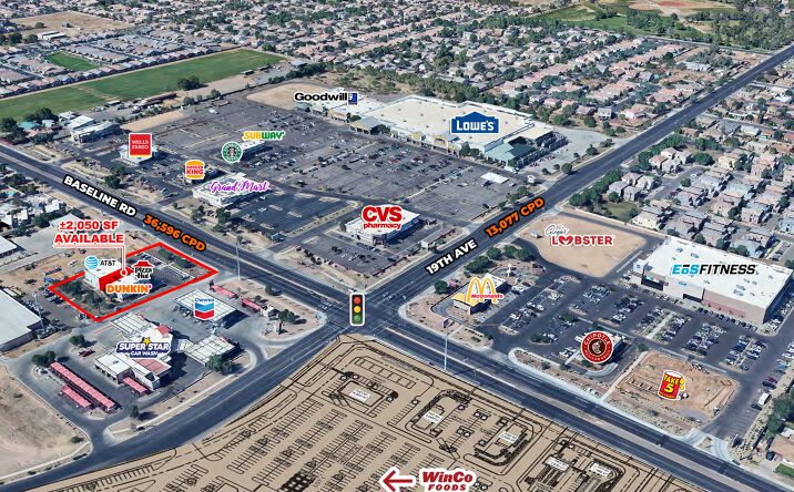Pictures of Retail property located at Southwest Corner of Baseline Rd and 19th Ave, Phoenix, AZ 85041 for lease - image #1