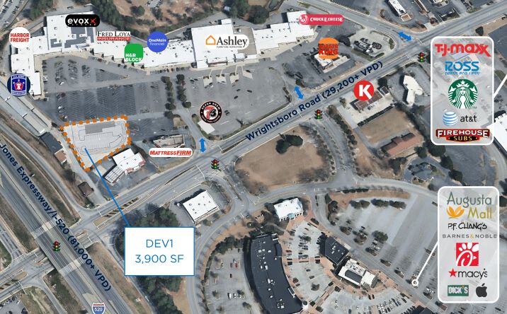 Pictures of Land, Retail, Restaurant property located at 3433 Wrightsboro Road, Augusta, GA 30909 for lease - image #1