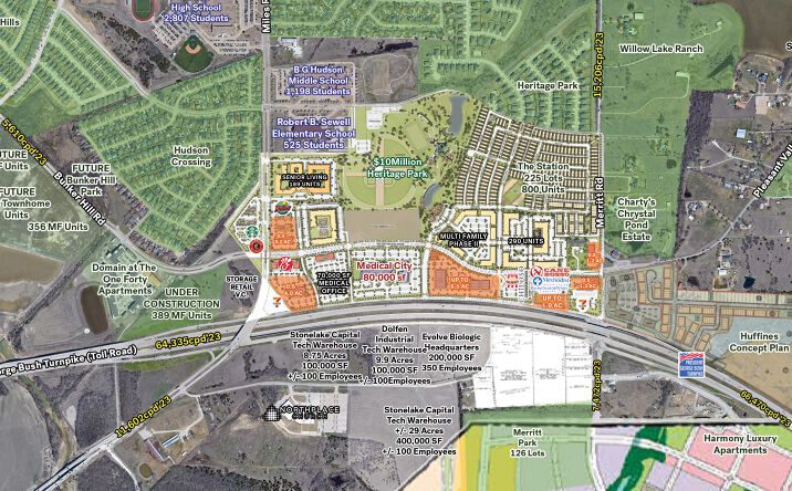 Pictures of Land property located at NEQ & SEQ President George Bush Turnpike & Miles Road, Sachse, TX 75048 for lease - image #1