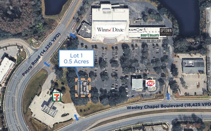 Pictures of Retail, Land, Restaurant property located at 27425 Wesley Chapel Boulevard, Wesley Chapel, FL 33544 for lease - image #1