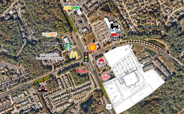 Pictures of Retail property located at Crescent Commons, Yorktown, VA 23692 for lease - image #1