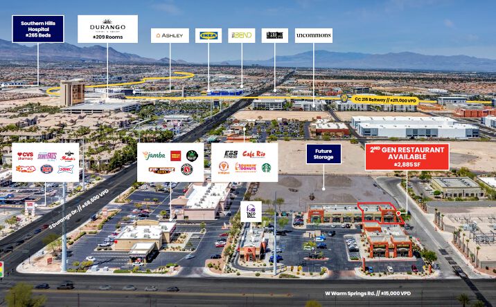 Pictures of Retail, Restaurant property located at 8530 West Warm Springs Road, Las Vegas, NV 89113 for lease - image #1