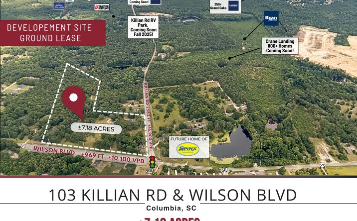 Pictures of Retail, Land, Special Purpose property located at 103 KILLIAN RD, COLUMBIA, SC 29203-9525 for lease - image #1