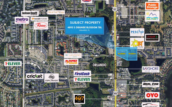 Pictures of Retail, Land property located at 4893 South Orange Blossom Trail, Orlando, FL 32839 for lease - image #1