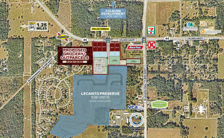 Pictures of Land, Special Purpose property located at Gulf to Lake Hwy & S Lecanto Hwy, Lecanto, FL 34461 for lease - image #1