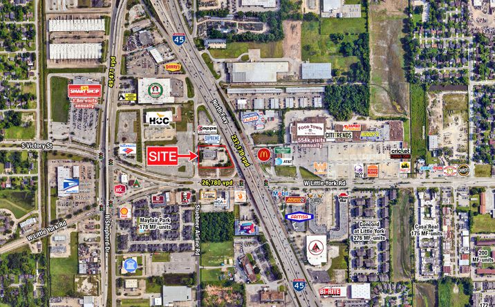 Pictures of Retail property located at 530 West Little York Road, Houston, TX 77091 for lease - image #1