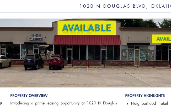 Pictures of Retail, Office property located at 1020 N Douglas Blvd, Oklahoma City, OK 73130 for lease - image #1