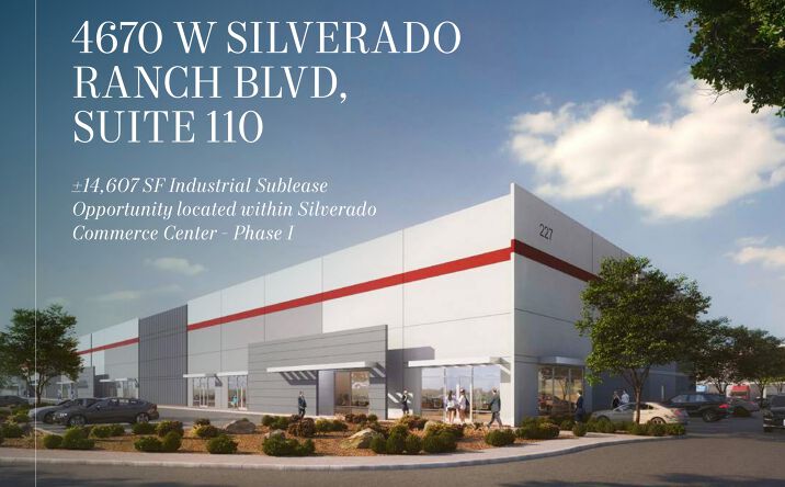 Pictures of Industrial property located at 4670 W Silverado Ranch Blvd, Suite 110, Las Vegas, NV 89141 for lease - image #1