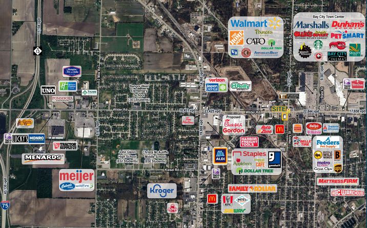 Pictures of Retail property located at 3880 E. Wilder Road, Bay City, MI 48706 for lease - image #1