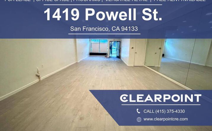 Pictures of Retail, Special Purpose property located at 1419 Powell Street, SF, CA 94133 for lease - image #1