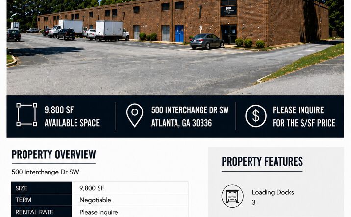 Pictures of Industrial property located at 500 Interchange Dr SW, Atlanta, GA 30336 for lease - image #1