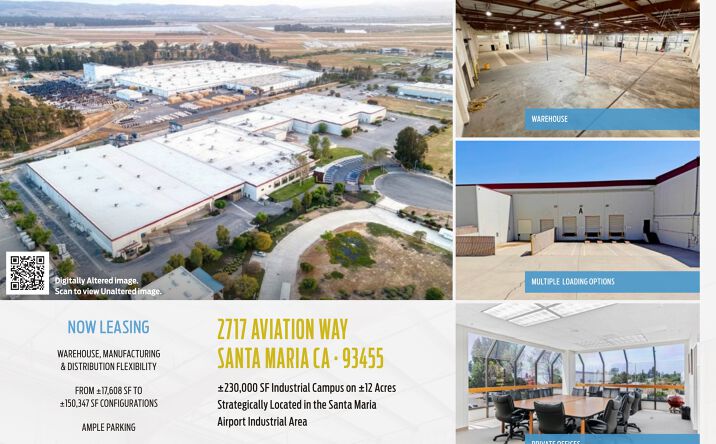 Pictures of Industrial property located at 2717 Aviation Way, Santa Maria, CA 93455 for lease - image #1