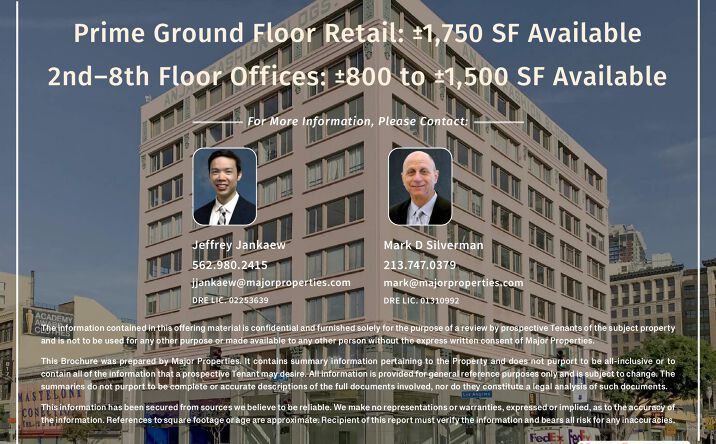 Pictures of Retail, Office property located at 120 E 8th Street, Los Angeles, CA 90014 for lease - image #1