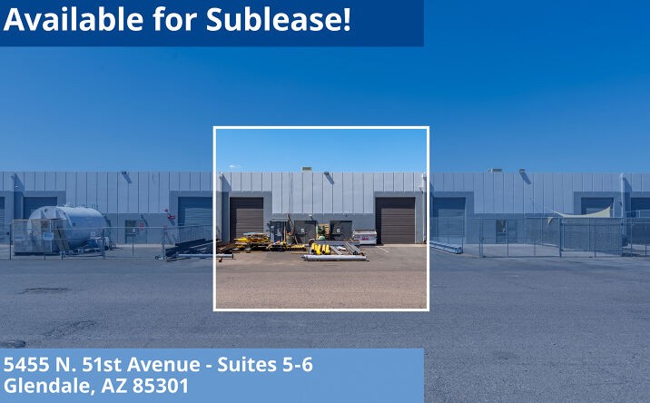 Pictures of Industrial property located at 5455 N 51ST AVE, GLENDALE, AZ 85301-7017 for lease - image #1