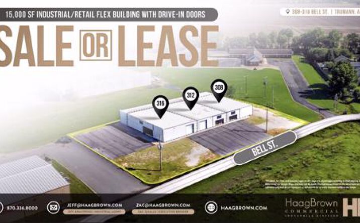 Pictures of Industrial property located at 316 / 312 / 308 Bell Street, Trumann, AR 72472 for lease - image #1