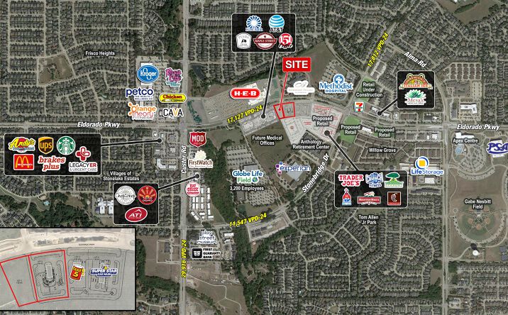 Pictures of Land property located at SWQ Stonebridge Rd & Eldorado Pkwy, McKinney, TX 75070 for lease - image #1