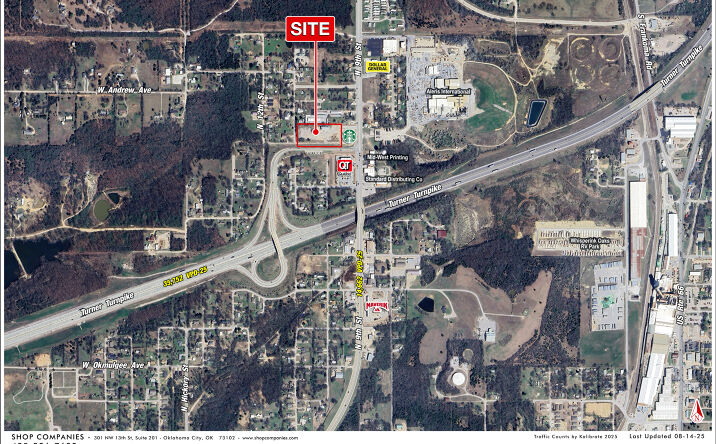 Pictures of Retail, Land property located at NWQ Turner Turnpike & N 9th Street, Sapulpa, OK 74066 for lease - image #1