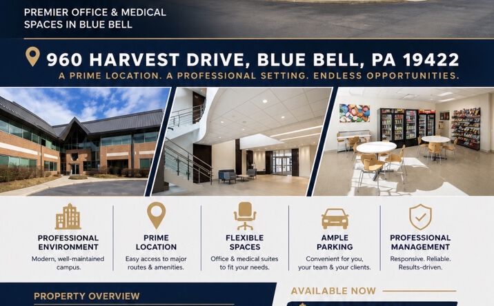 Pictures of Office property located at 960 Harvest Drive, Blue Bell, PA 19422 for lease - image #1