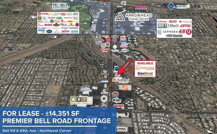 Pictures of Retail property located at Bell Rd & 69th Ave - Northwest Corner, Glendale, AZ 85308 for lease - image #1