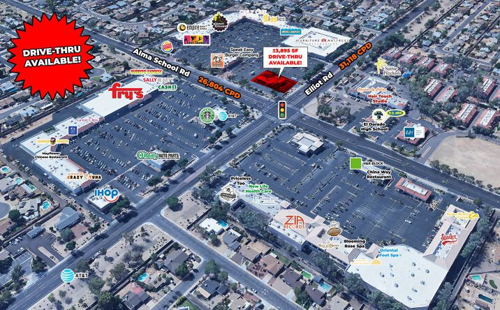 Pictures of Retail property located at Elliot Road and Alma School Road, Chandler, AZ 85224-1955 for lease - image #1