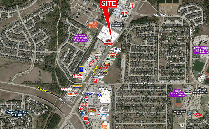 Pictures of Retail, Land property located at NWQ Hwy 377 & SH-114, Roanoke, AZ 76262 for lease - image #1
