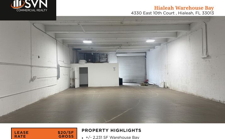 Pictures of Industrial property located at 4330 East 10th Court, Hialeah, FL 33013 for lease - image #1