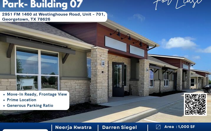 Pictures of Office property located at 2951 FM 1460 at Westinghouse Road, Unit - 701, Georgetown, TX 78626 for lease - image #1