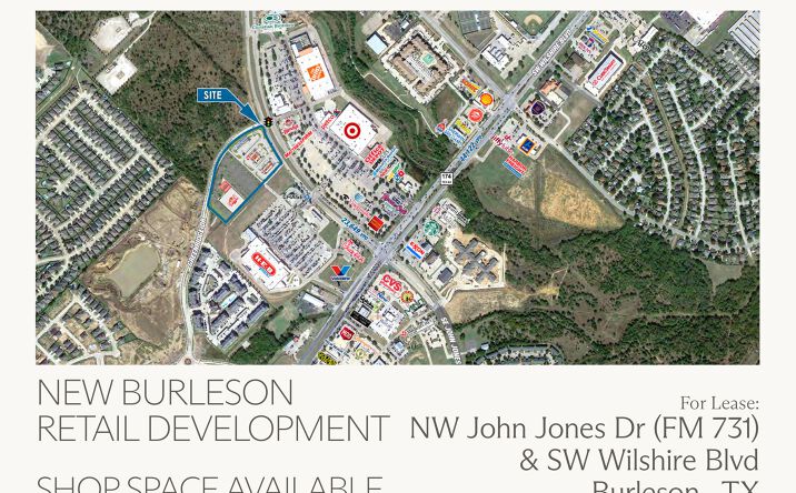 Pictures of Retail property located at NW John Jones Dr (FM 731) & SW Wilshire Blvd, Burleson, TX 76028-0709 for lease - image #1