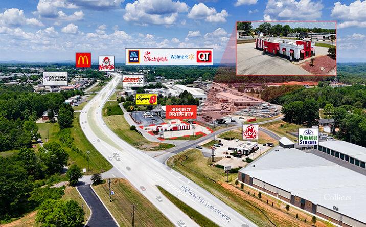 Pictures of Retail, Restaurant property located at 3100 South Carolina 153, Piedmont, SC 29673 for lease - image #1