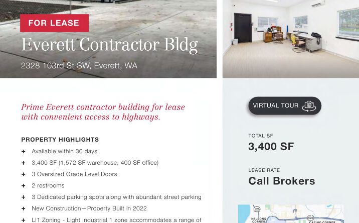 Pictures of Industrial property located at 2328 103rd St SW, Everett, WA 98204 for lease - image #1